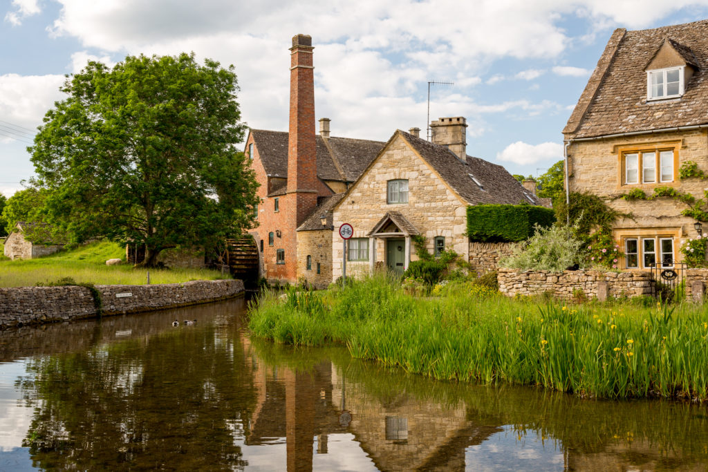 This mill in the Cotswolds town of Lower Slaughter can be found in the Doomsday Book of 1086 (the Doomsday Book is a survey commissioned by King Edward the Confessor). The River Eye runs through the mill and in modern times the mill was used in flower production. Today is a museum and gift shop. One of our favorite activities from our trip to the UK was wandering the Cotswolds on public bridleways. England has “public rights of way” which are paths where anyone is allowed to pass. These often go through the countryside, fields, and even backyards. One of our days in the Cotswolds we took a trek via a public bridleway from Lower Slaughter to Stow-on-the-Wold to Wyck Rissington to Bourton-on-the-Water and then back to Lower Slaughter.