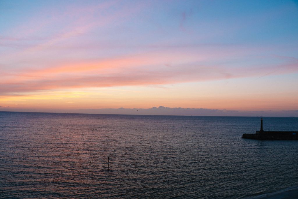 A beautiful sunset on Margate Beachfront