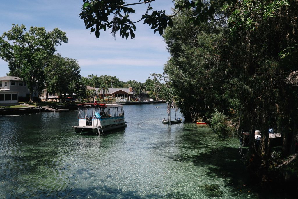 Three Sisters Springs, Crystal River, Florida, where you can swim with manatees.