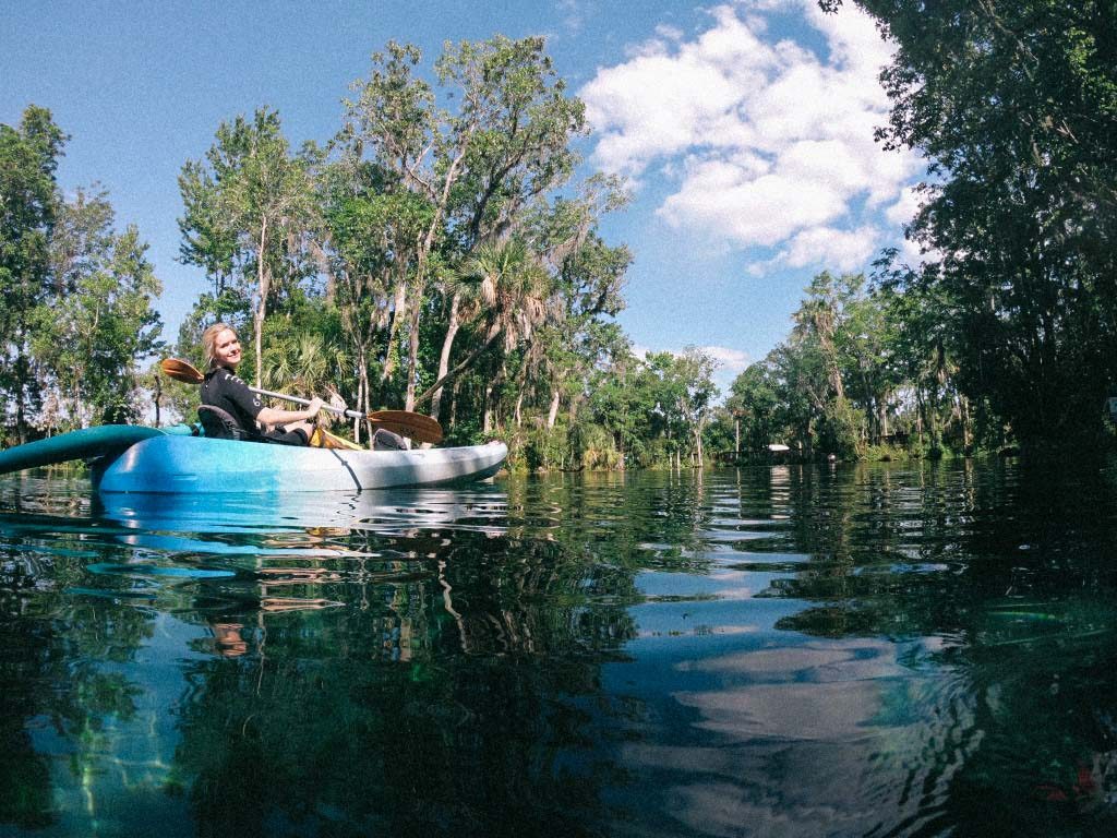 Kayaking on Crystal River, Florida