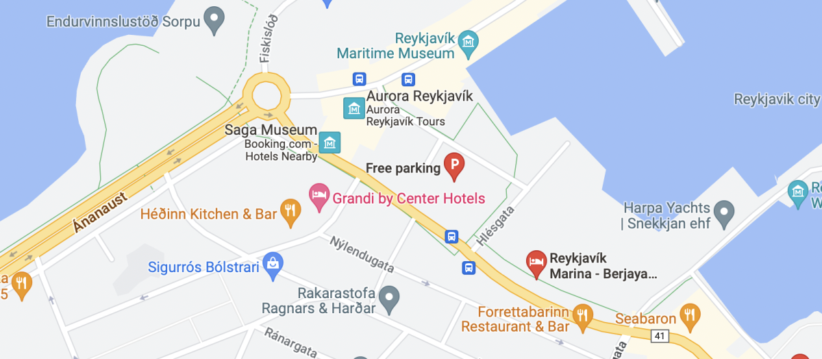 free parking in Reykjavik