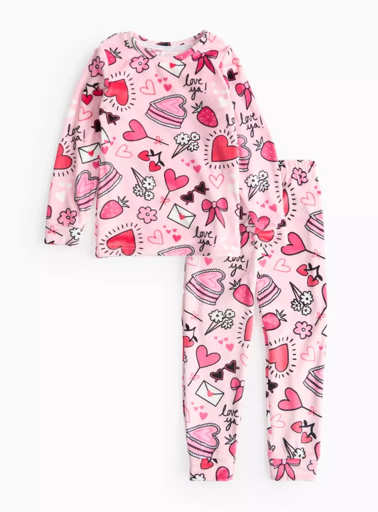 kids valentines day pyjamas